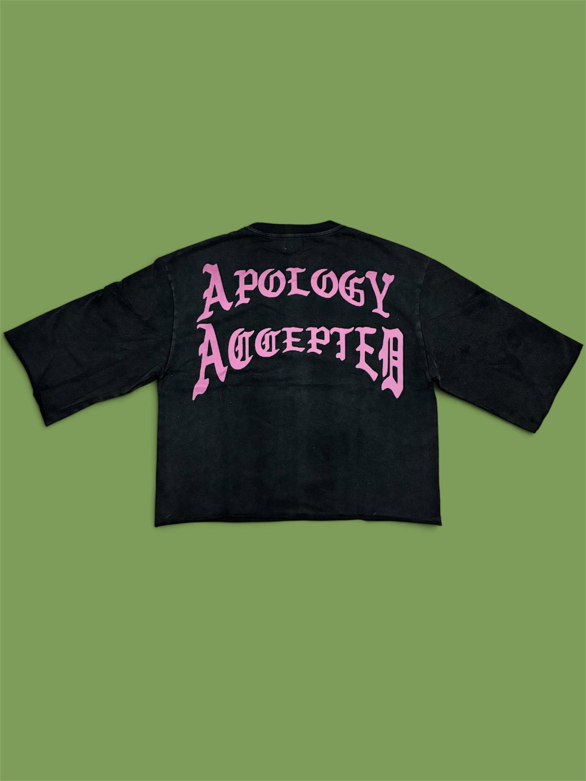 PGS PROPERTY OF THE GARMENT DISTRICT — OVERSIZED CROPPED TEE (BLACK)
