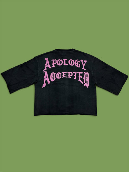 PGS PROPERTY OF THE GARMENT DISTRICT — OVERSIZED CROPPED TEE (BLACK)