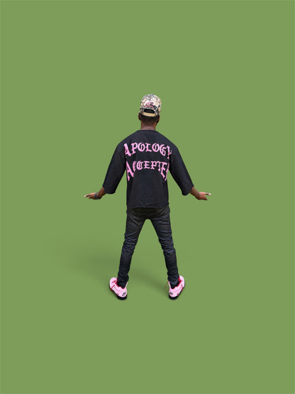PGS PROPERTY OF THE GARMENT DISTRICT — OVERSIZED CROPPED TEE (BLACK)